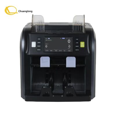 Bon prix Multi-monnaie1+1 Machine de comptage de l'argent de poche équipée de batterie au lithium Imprimante intégrée avec poignée Garantie à vie Prend en charge les monnaies mondiales et 48 langues en ligne