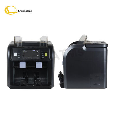 SJ-668 Compteur de billets mixtes CIS à deux poches avec poignée, imprimante thermique intégrée, batterie intégrée, machine de comptage de devises