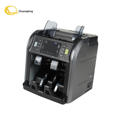 SJ-668 Compteur de billets mixtes CIS à deux poches avec poignée, imprimante thermique intégrée, batterie intégrée, machine de comptage de devises