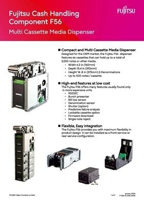 Bon prix Fujitsu F56-BDU Le F56 est un distributeur de billets idéal pour les fonctions de caisse, les kiosques et les distributeurs automatiques de billets Fujitsu F56 F53 distributeur de billets en stock Whats App：+86 18138781425 en ligne